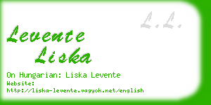 levente liska business card